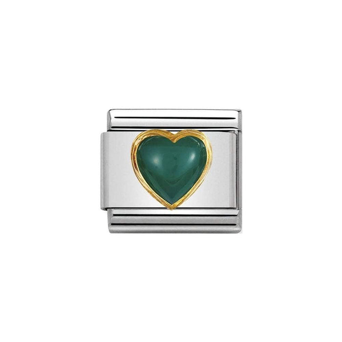 NOMINATION Classic Green Agate Charm - Bumbletree Ltd