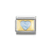 NOMINATION Classic Heart with Sky Blue Glitter Charm - Bumbletree Ltd