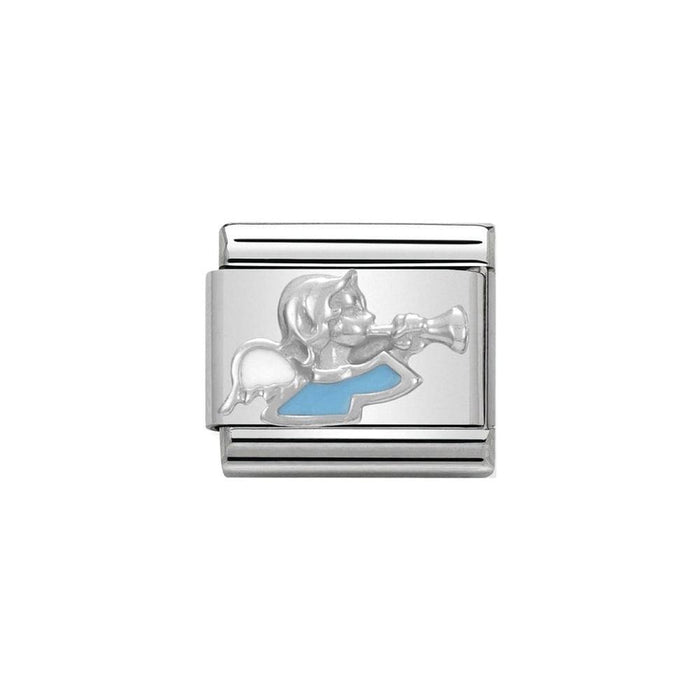 NOMINATION Classic Light Blue Angel Charm - Bumbletree Ltd