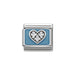 NOMINATION Classic Light Blue With CZ Heart Charm - Bumbletree Ltd