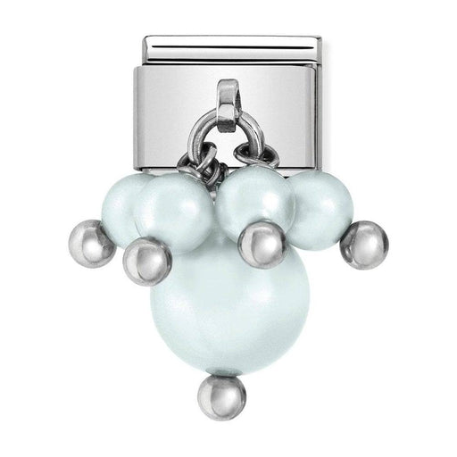 NOMINATION Classic Pastel Blue Pearls Charm - Bumbletree Ltd