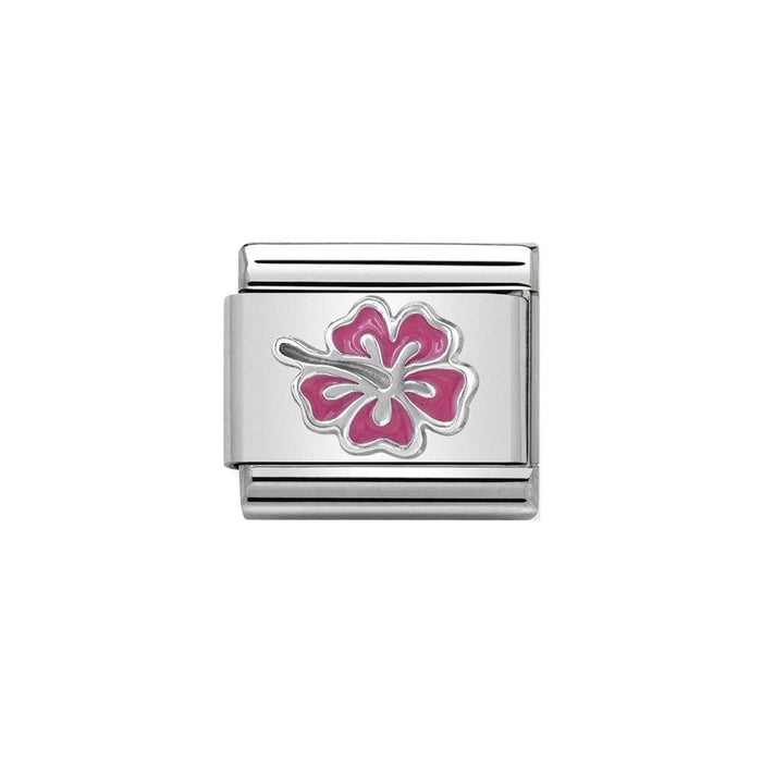 NOMINATION Classic Pink Hibiscus Charm - Bumbletree Ltd