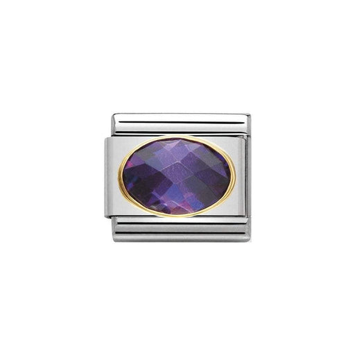 NOMINATION Classic Purple Cubic Zirconia Charm - Bumbletree Ltd