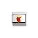 NOMINATION Classic Gold and Red Apple Charm - Bumbletree Ltd