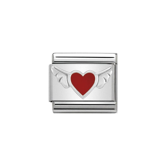 NOMINATION Classic Red Heart With Wings Charm - Bumbletree Ltd