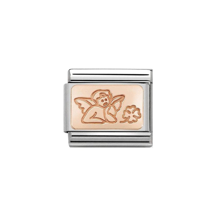 NOMINATION Classic Rose Gold Angel of Good Luck Charm - Bumbletree Ltd