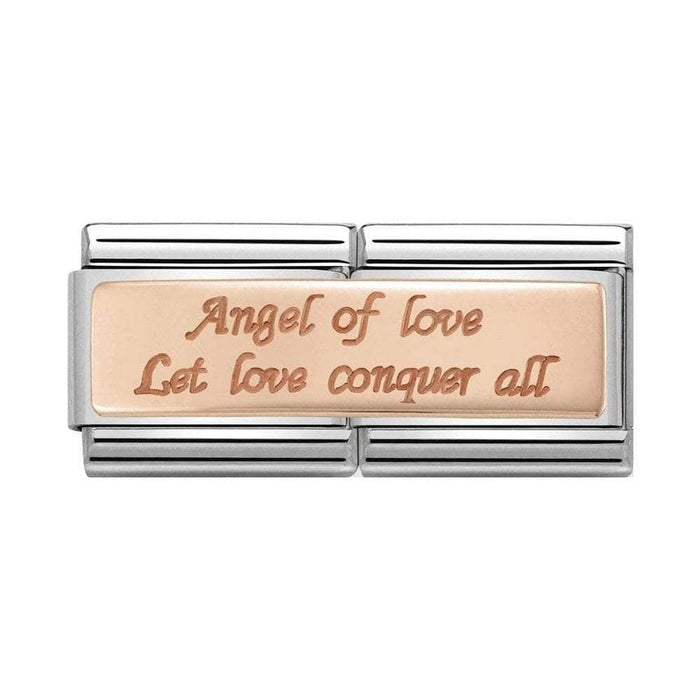 NOMINATION Classic Rose Gold Angel of Love Double Charm - Bumbletree Ltd
