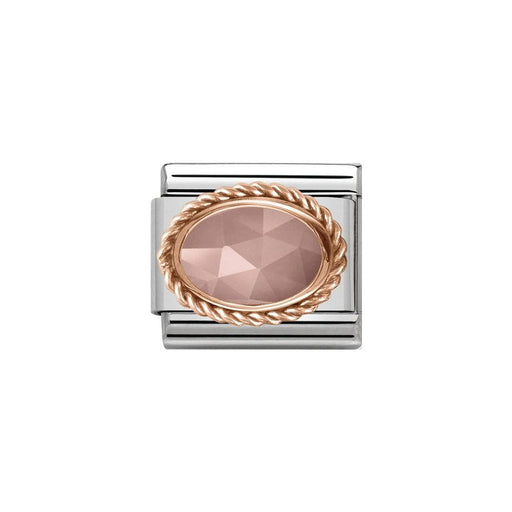 NOMINATION Classic Rose Gold Apricot Chalcedony Charm - Bumbletree Ltd