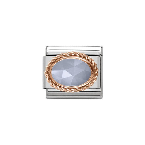 NOMINATION Classic Rose Gold Banded Agate Charm - Bumbletree Ltd
