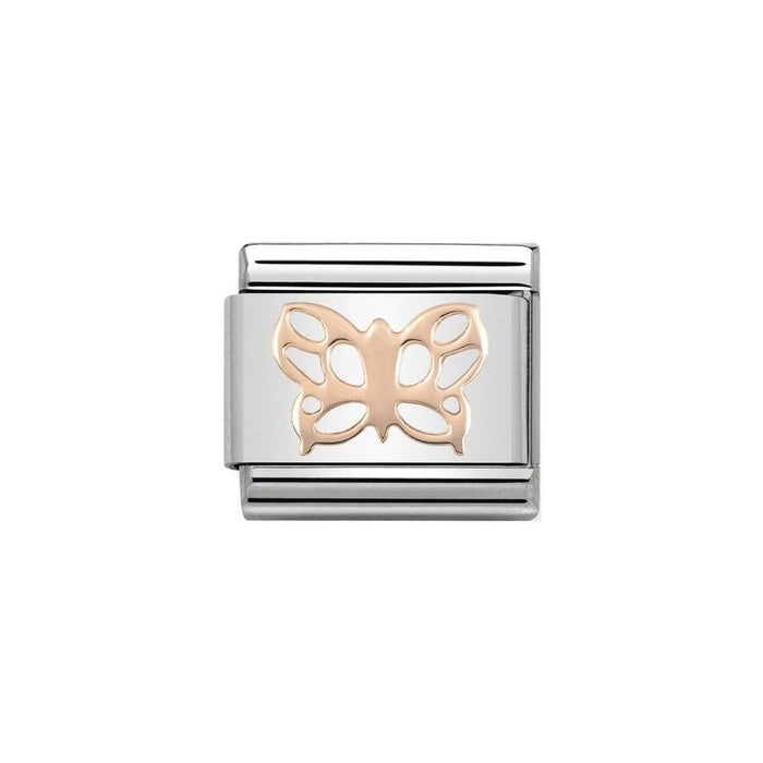 NOMINATION Classic Rose Gold Butterfly Charm - Bumbletree Ltd