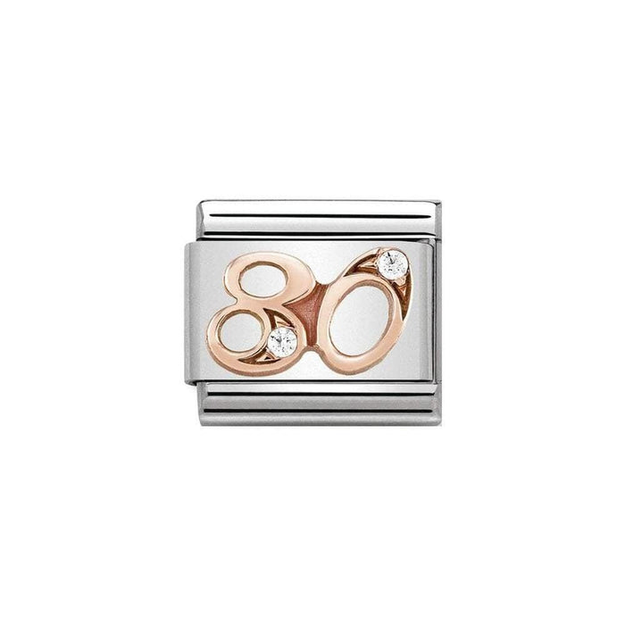 NOMINATION Classic Rose Gold & CZ 80 Charm - Bumbletree Ltd