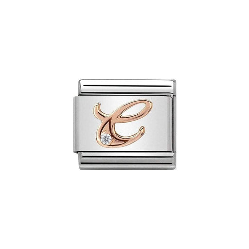 NOMINATION Classic Rose Gold & CZ Letter C Charm - Bumbletree Ltd