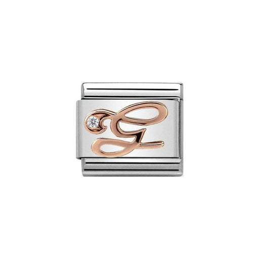 NOMINATION Classic Rose Gold & CZ Letter G Charm - Bumbletree Ltd