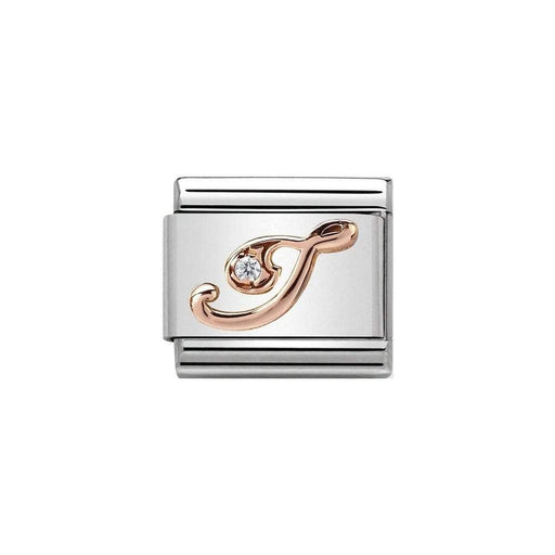 NOMINATION Classic Rose Gold & CZ Letter I Charm - Bumbletree Ltd