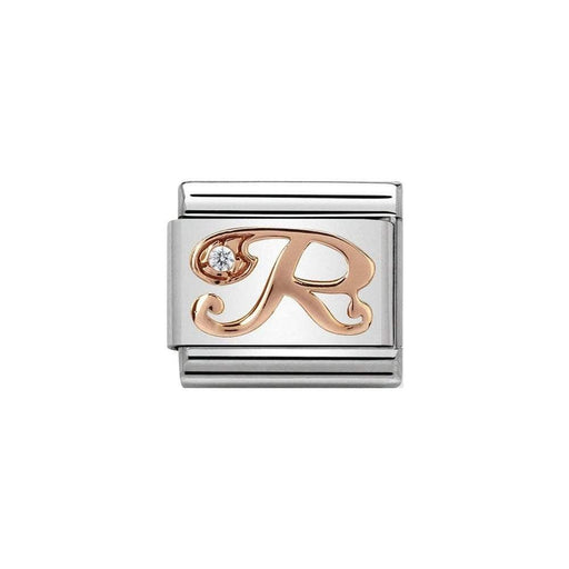 NOMINATION Classic Rose Gold & CZ Letter R Charm - Bumbletree Ltd