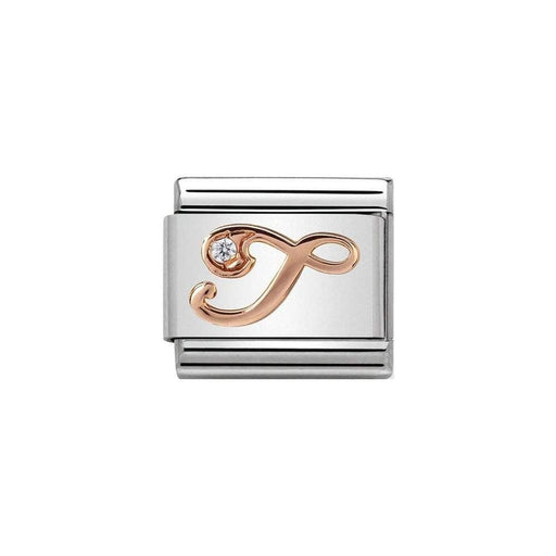 NOMINATION Classic Rose Gold & CZ Letter T Charm - Bumbletree Ltd