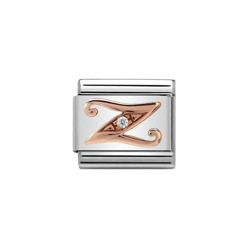 NOMINATION Classic Rose Gold & CZ Letter Z Charm - Bumbletree Ltd