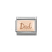 NOMINATION Classic Rose Gold Dad Plate Charm - Bumbletree Ltd