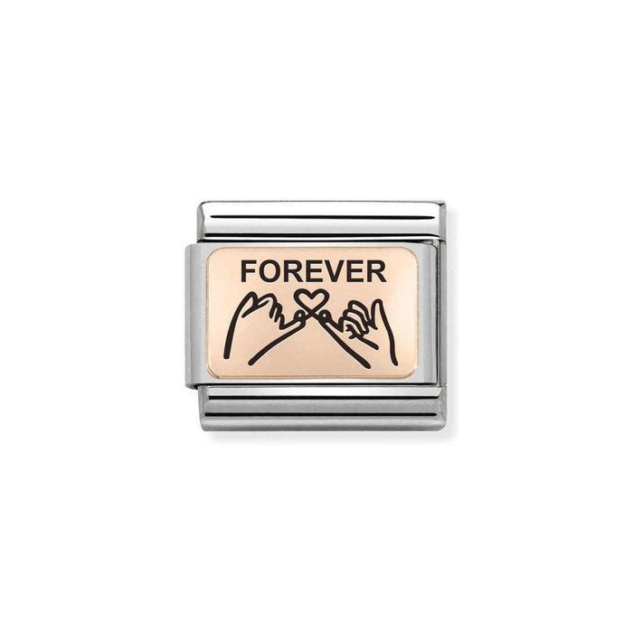 NOMINATION Classic Rose Gold Forever Pinky Promise Charm - Bumbletree Ltd