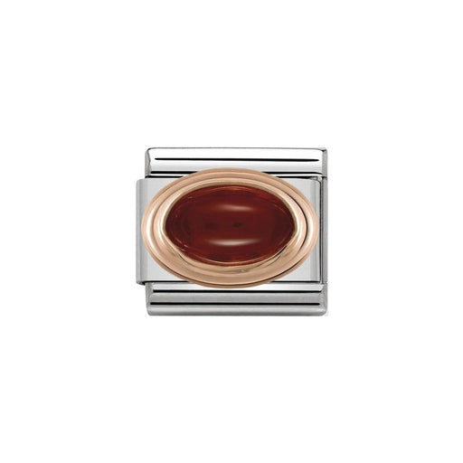 NOMINATION Classic Rose Gold Garnet Charm - Bumbletree Ltd