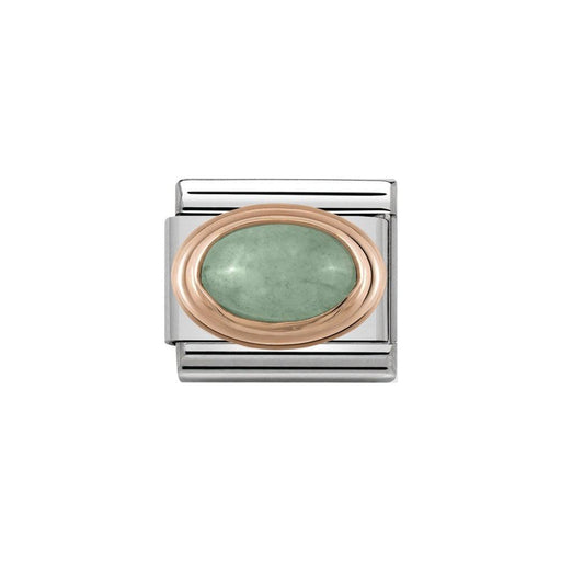 NOMINATION Classic Rose Gold Green Aventurine Charm - Bumbletree Ltd