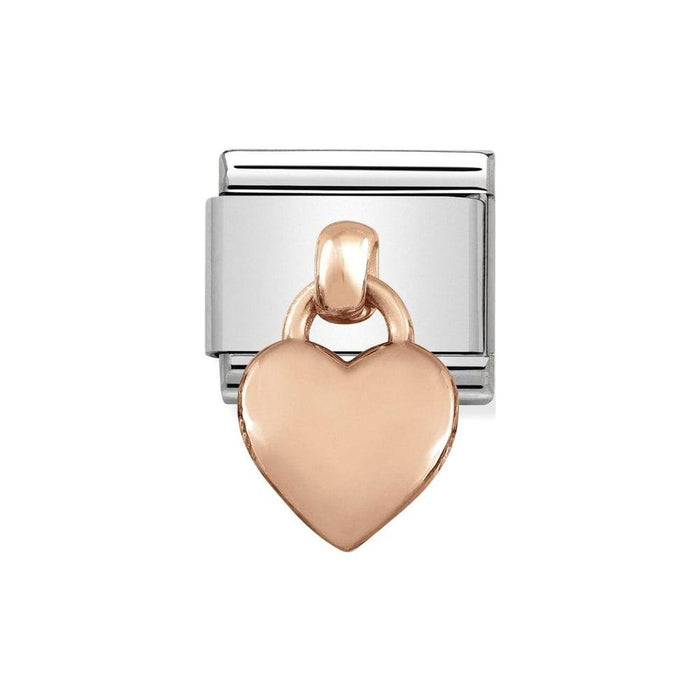 NOMINATION Classic Rose Gold Heart Charm - Bumbletree Ltd