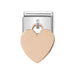 NOMINATION Classic Rose Gold Heart Pendant Charm - Bumbletree Ltd