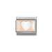 NOMINATION Classic Rose Gold Heart Plate Charm - Bumbletree Ltd