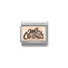 NOMINATION Classic Rose Gold Merry Christmas Italics Charm - Bumbletree Ltd