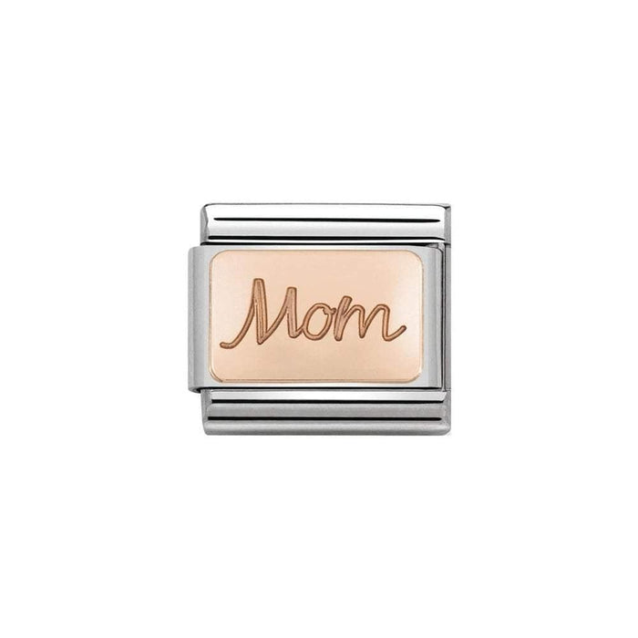 NOMINATION Classic Rose Gold Mom Plate Charm - Bumbletree Ltd