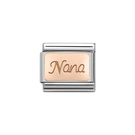 NOMINATION Classic Rose Gold Nana Plate Charm - Bumbletree Ltd