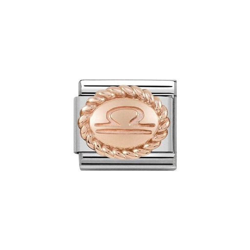 NOMINATION Classic Rose Gold Oval Libra Charm - Bumbletree Ltd