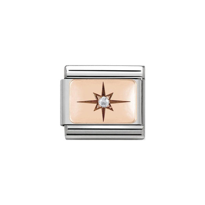 NOMINATION Classic Rose Gold Point of Light CZ Charm - Bumbletree Ltd