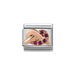 NOMINATION Classic Rose Gold & Red CZ Love Knot Charm - Bumbletree Ltd