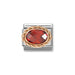 NOMINATION Classic Rose Gold & Red CZ Oval Charm - Bumbletree Ltd