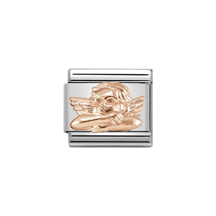 NOMINATION Classic Rose Gold Relief Angel of Friendship Charm - Bumbletree Ltd