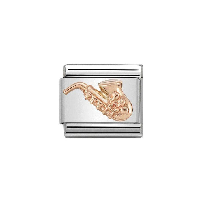 NOMINATION Classic Rose Gold Saxophone Charm - Bumbletree Ltd