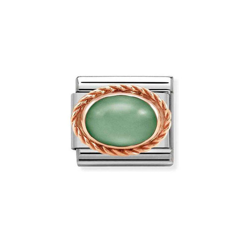 NOMINATION Classic Rose Gold Set Green Aventurine Charm - Charms - Nomination - Bumbletree