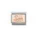 NOMINATION Classic Rose Gold Son Plate Charm - Bumbletree Ltd