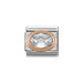 NOMINATION Classic Rose Gold White CZ Charm - Bumbletree Ltd