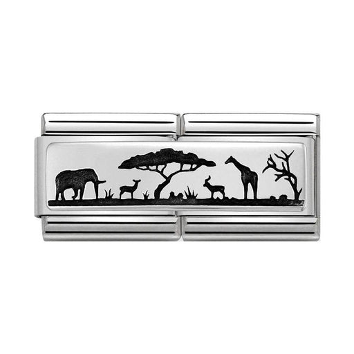 NOMINATION Classic Silver African Savanna Double Charm - Charms - Nomination - Bumbletree Ltd