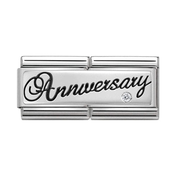 NOMINATION Classic Silver Anniversary Double Charm - Bumbletree Ltd