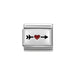 NOMINATION Classic Silver Arrow with Red Heart Charm - Bumbletree Ltd