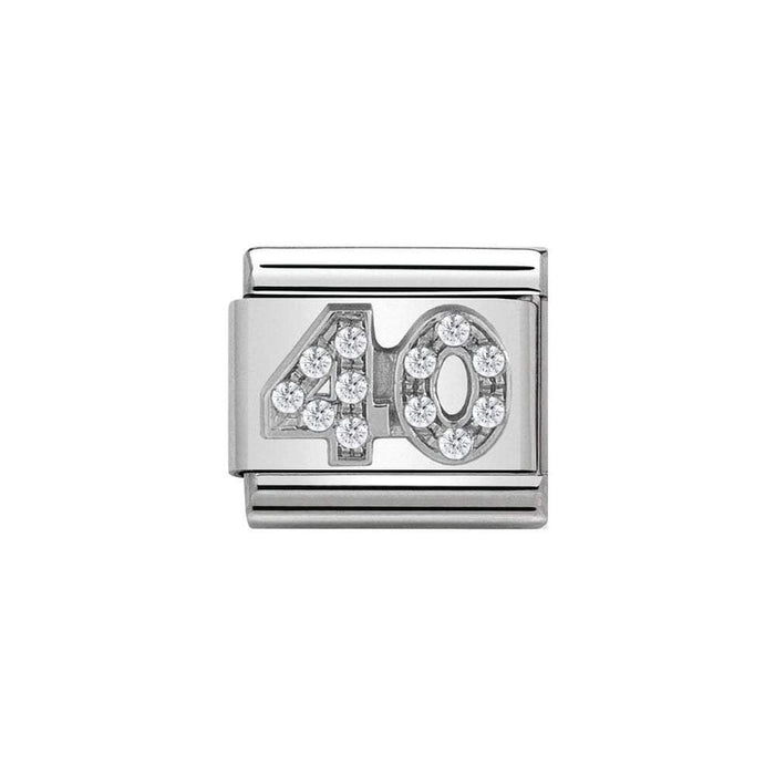 NOMINATION Classic Silver CZ 40 Charm - Bumbletree Ltd