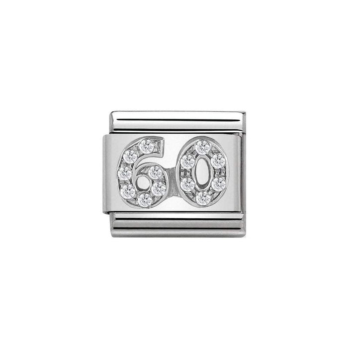 NOMINATION Classic Silver CZ 60 Charm - Bumbletree Ltd