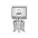 NOMINATION Classic Silver & CZ Angel Wings Charm - Bumbletree Ltd