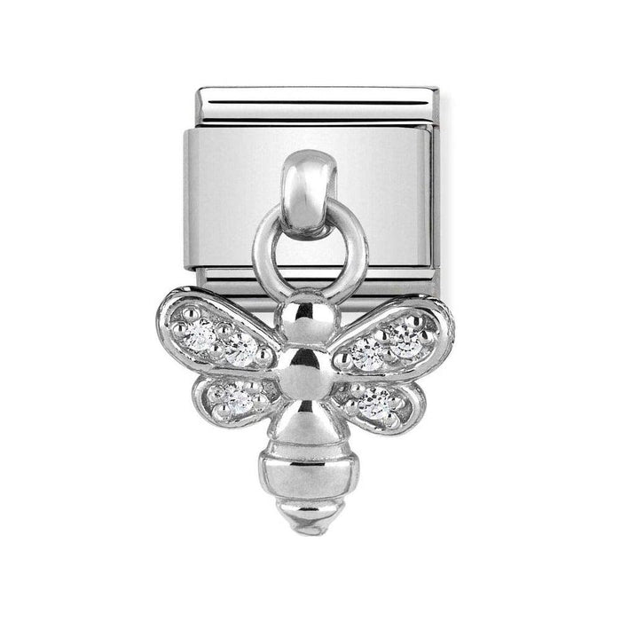 NOMINATION Classic Silver & CZ Bee Charm - Bumbletree Ltd