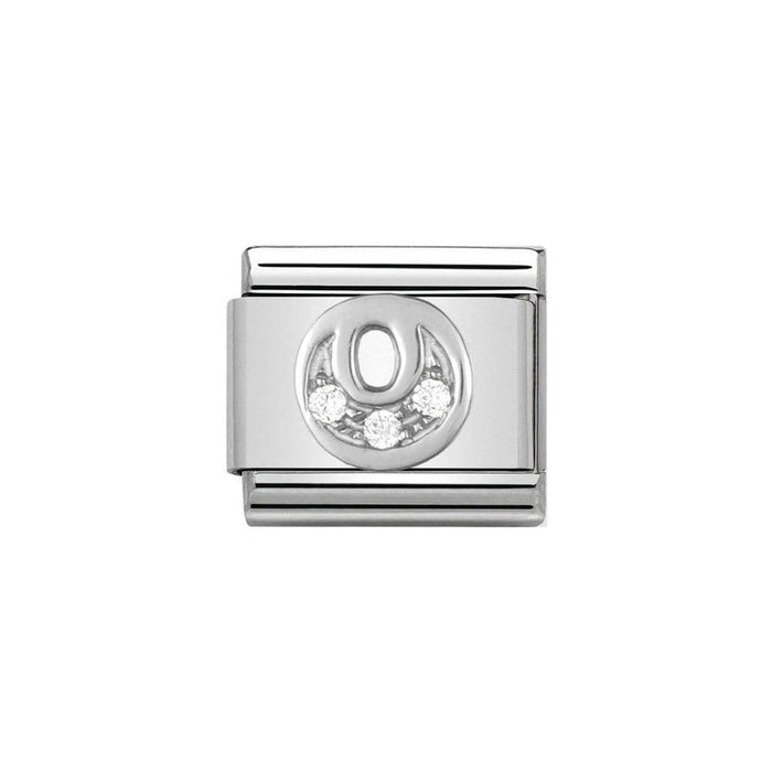 NOMINATION Classic Silver & CZ Letter O Charm - Bumbletree Ltd