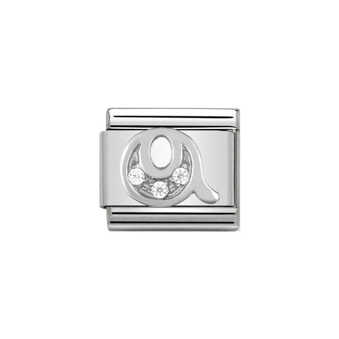 NOMINATION Classic Silver & CZ Letter Q Charm - Bumbletree Ltd