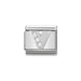 NOMINATION Classic Silver & CZ Letter V Charm - Bumbletree Ltd